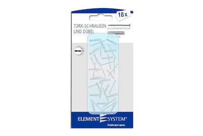 Image of Dübel und Schrauben Torx je 18 St. bei JUMBO