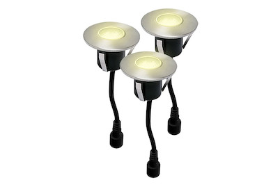 Image of LED Einbauspot für Holz 3 Stk., rund Ø 60mm, Warmweiss, 1.2W, Ip67 bei JUMBO