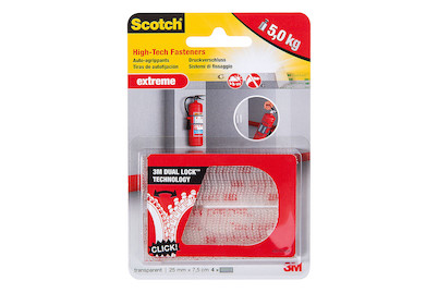 Image of 3M™ Scotch® Rf6731-Eu Extreme Fasteners transparent, 25.4 mm x 76.2 mm