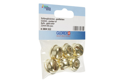 Image of Rollenglöckchen 22 mm 6St goldfarben bei JUMBO