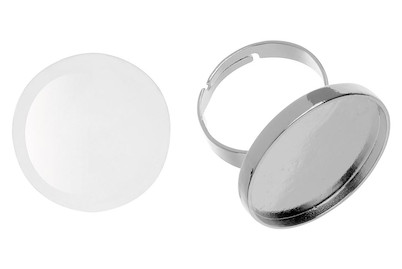 Image of Fingerring rund silberfarben Ø 27 mm bei JUMBO