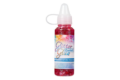 Image of Glitterglue Flasche 53ml Confetti Herzen rot/silber bei JUMBO