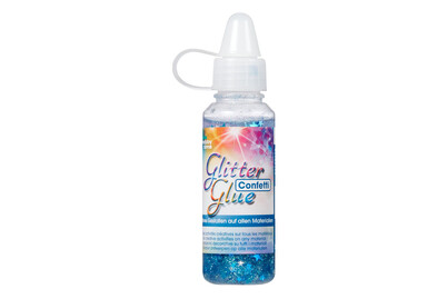 Image of Glitterglue Flasche 53ml Confetti Sterne blau/silber