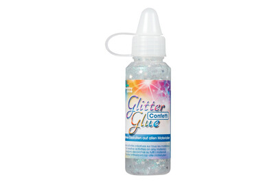Image of Glitterglue Flasche 53ml Confetti Sterne silber bei JUMBO