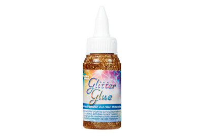 Image of Glitterglue Flasche 60 ml Dosierverschluss hellgold bei JUMBO