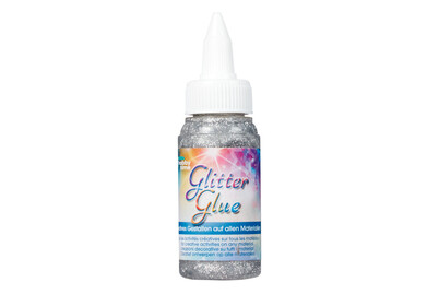 Image of Glitterglue Flasche 60 ml Dosierverschluss silber bei JUMBO