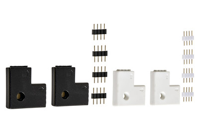 Image of Function YourLED Edge-Connector 90°4er Pack Weiss Schwarz bei JUMBO