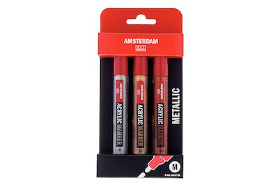 Image of Amsterdam Acryl Marker Set à 3 Stk Metallic bei JUMBO