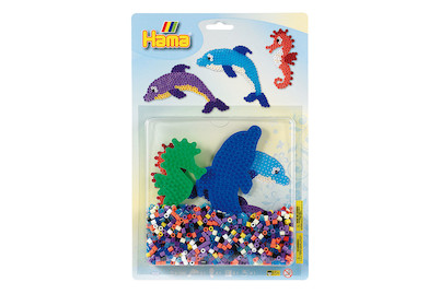 Image of Hama Bügelperlen Blisterpackung Delfin & Seepferd bei JUMBO