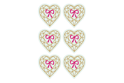 Image of 3D Papier-Accessoires: Romantic Love, 3,9x4,1cm, selbstklebend, SB-Btl 6Stück bei JUMBO