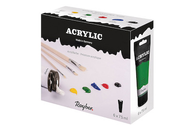 Image of Acrylic-Set 6 x 75 ml, Künstleracrylfarbe , Karton 450ml bei JUMBO
