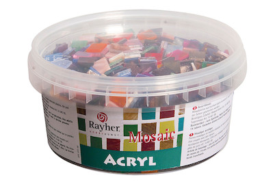 Image of Acryl-Mosaiksteine Mischung, 1x1cm, Dose 300g bei JUMBO
