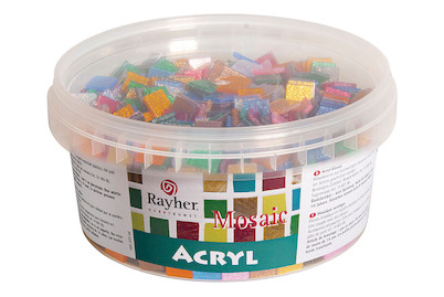 Image of Acryl-Mosaiksteine Mischung, Glitter, 1x1cm, Dose 300g bei JUMBO