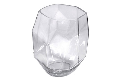 Image of Glasvase. facettiert, 11,5x11,5x13cm, 700ml bei JUMBO
