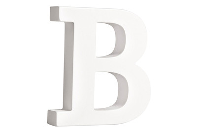 Image of Mdf- Buchstabe B, weiss, 11cm, Stärke 2cm bei JUMBO