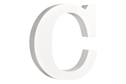 Image of Mdf- Buchstabe C, weiss, 11cm, Stärke 2cm bei JUMBO