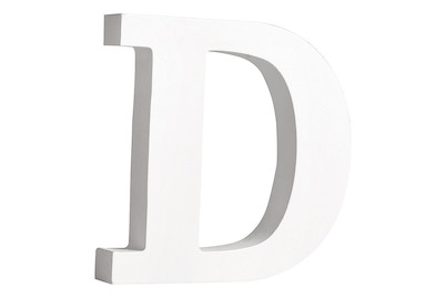 Image of Mdf- Buchstabe D, weiss, 11cm, Stärke 2cm bei JUMBO