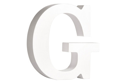Image of Mdf- Buchstabe G, weiss, 11cm, Stärke 2cm bei JUMBO
