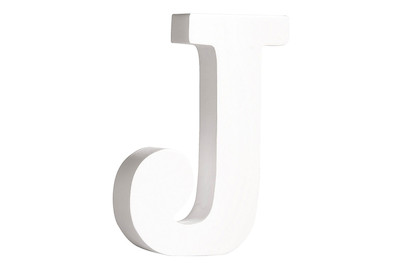 Image of Mdf- Buchstabe J, weiss, 11cm, Stärke 2cm bei JUMBO