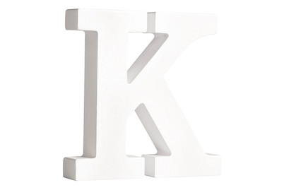 Image of Mdf- Buchstabe K, weiss, 11cm, Stärke 2cm bei JUMBO
