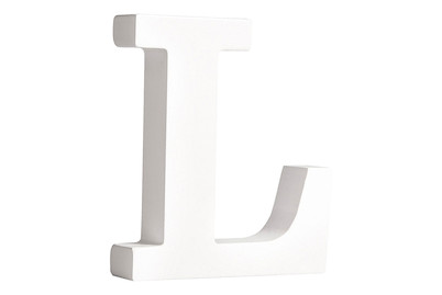 Image of Mdf- Buchstabe L, weiss, 11cm, Stärke 2cm bei JUMBO