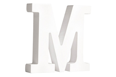 Image of Mdf- Buchstabe M, weiss, 11cm, Stärke 2cm bei JUMBO
