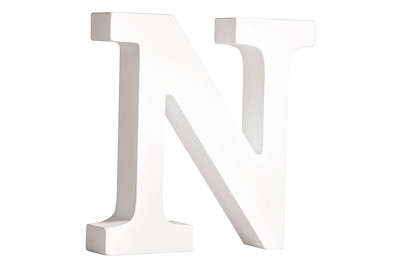 Image of Mdf- Buchstabe N, weiss, 11cm, Stärke 2cm bei JUMBO