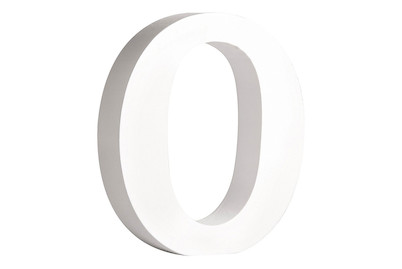 Image of Mdf- Buchstabe O, weiss, 11cm, Stärke 2cm bei JUMBO
