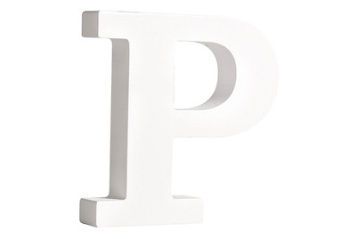 Image of Mdf- Buchstabe P, weiss, 11cm, Stärke 2cm bei JUMBO