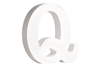 Image of Mdf- Buchstabe Q, weiss, 11cm, Stärke 2cm bei JUMBO