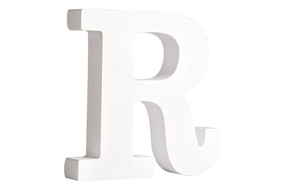 Image of Mdf- Buchstabe R, weiss, 11cm, Stärke 2cm bei JUMBO