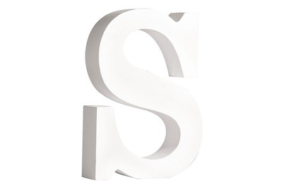 Image of Mdf- Buchstabe S, weiss, 11cm, Stärke 2cm bei JUMBO
