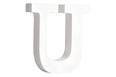 Image of Mdf- Buchstabe U, weiss, 11cm, Stärke 2cm bei JUMBO