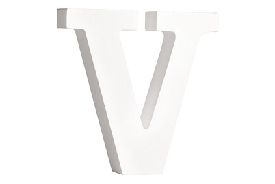 Image of Mdf- Buchstabe V, weiss, 11cm, Stärke 2cm bei JUMBO