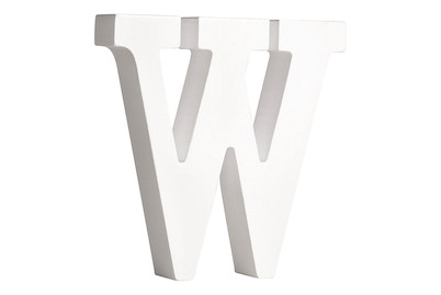 Image of Mdf- Buchstabe W, weiss, 11cm, Stärke 2cm bei JUMBO
