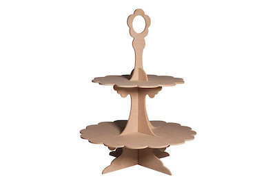 Image of MDF Etagére, 45cm, 4- Teilig, unten ø35cm, oben ø25cm bei JUMBO