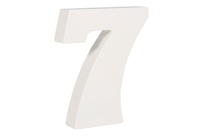Image of Mdf- Nummer 7 , weiss, 11cm, Stärke 2cm bei JUMBO