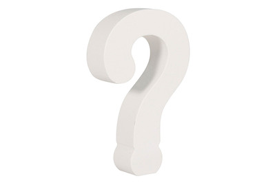 Image of Mdf- Symbol ? , weiss, 11cm, Stärke 2cm bei JUMBO