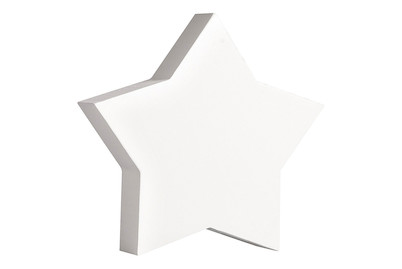 Image of Mdf- Symbol Stern , weiss, 11cm, Stärke 2cm bei JUMBO