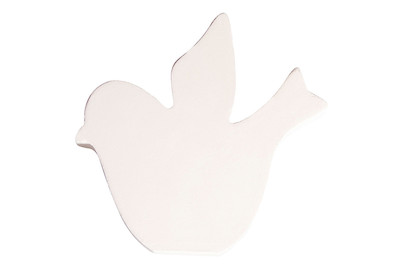 Image of Mdf- Symbol Vogel , weiss, 11cm, Stärke 2cm bei JUMBO
