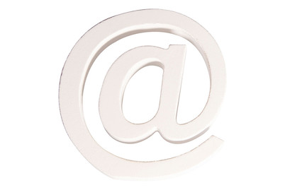 Image of Mdf- Zeichen @ , weiss, 11cm, Stärke 2cm bei JUMBO