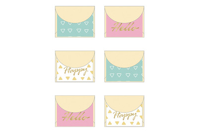 Image of Mini Umschläge Happy 5x4 cm, 6 Stück bei JUMBO