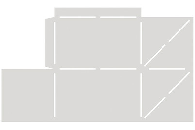 Image of Papierschablone Präsent-Box 22x12 cm
