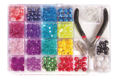 Image of Perlen-Box mit Zange, 20x13,5cm, Farb- u. Grössenmix, Box bei JUMBO