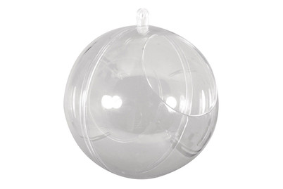 Image of Plastik-Kugel, 2tlg., 10cm ø, mit Ausschnitt ø6cm bei JUMBO