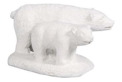 Image of Polyresin-Figur Bären weiss, 4,5x2,5cm, m. Klebepunkte, Beutel 1Stück bei JUMBO