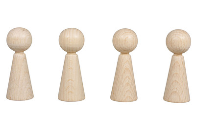 Image of Rohholz-Figurenkegel FSC 100%, 60mm, SB-Btl 4Stück bei JUMBO
