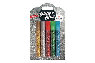 Image of Set Glitter-Glue Basic grob 10 ml 5 Stück bei JUMBO