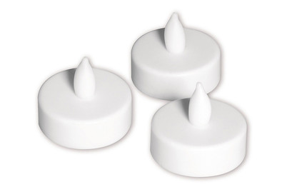 Image of Set LED-Teelichter m. Batterie, 3,8cm ø, 3,2cm, SB-Blister 3Stück bei JUMBO