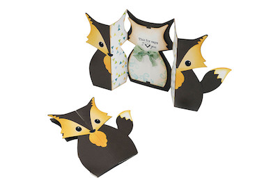 Image of Sizzix Thinlits Set- Card, Fox, Fold a Long, SB-Blister 6Stück bei JUMBO